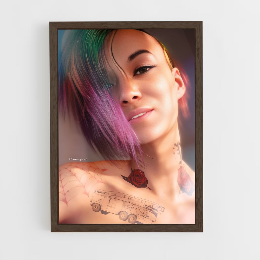 Poster Judy femme – affiche Cyberpunk (vue 5)